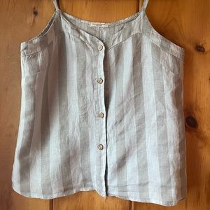 FRANCESCA BETTINI linen tank SIZE LARGE